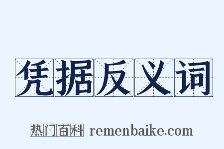 凭据反义词是什么意思的图片